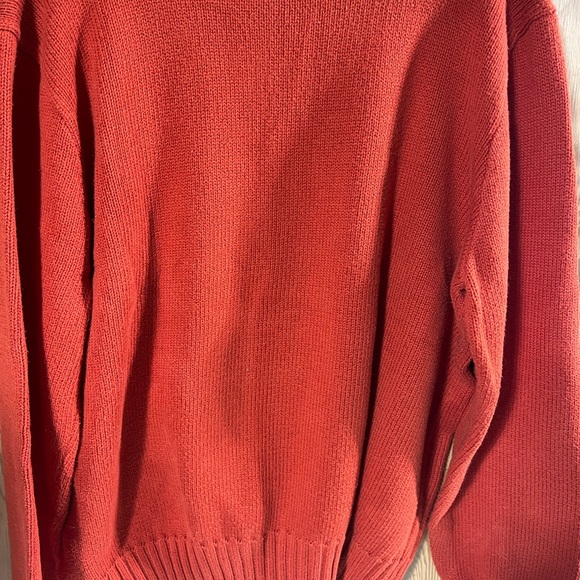 Men's Polo Ralph Lauren Orange XL Sweater With Blue Pony Logo - Picture 5 of 9